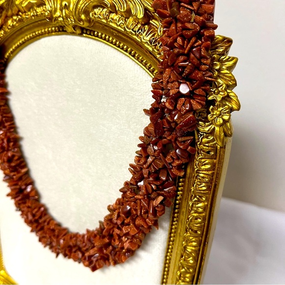 Necklace- Red Jasper chip?, 18”, NWOT, 925 clasp, weight (3.4oz), glitter look - Picture 3 of 11